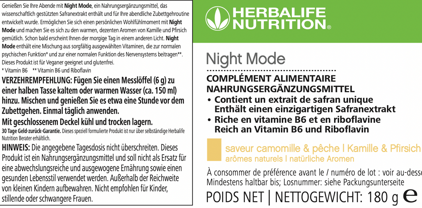 Night Mode Produktsheet